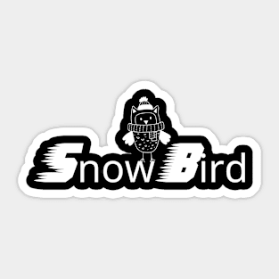 Snow Bird Winter Season Sticker